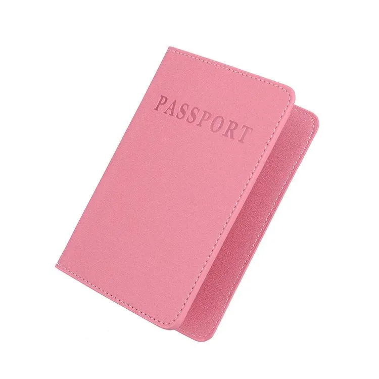 Frosted Pu Multi Card Passport Holder Travel Abroad Sky Blue