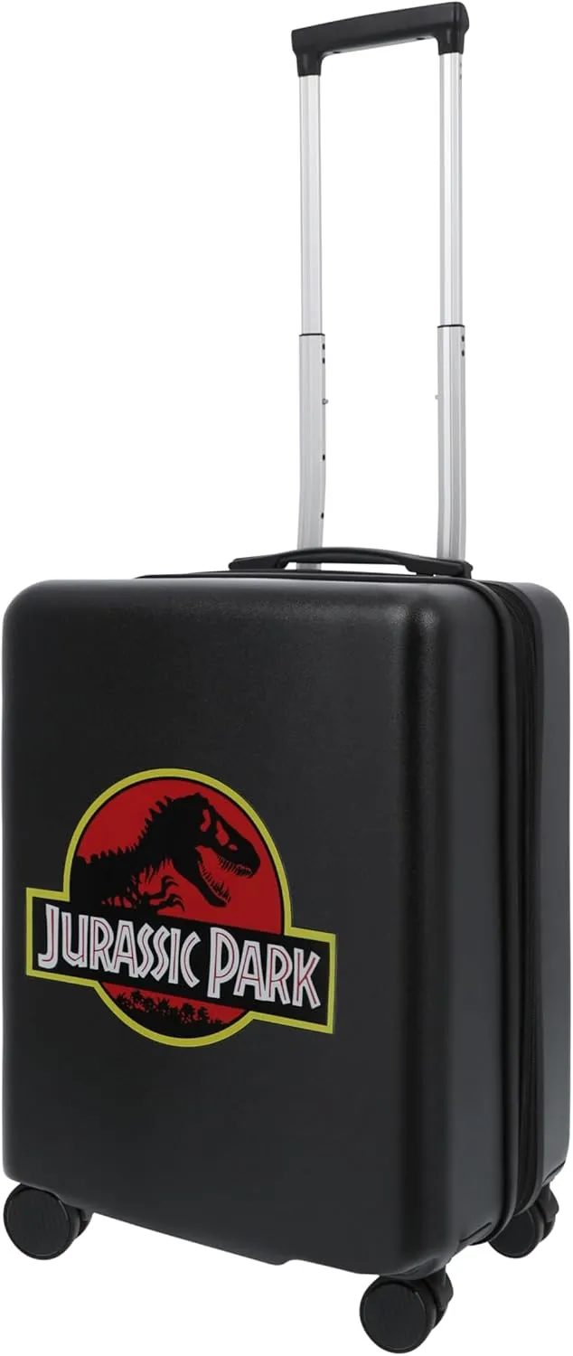 FUL Jurassic Park 22.5 Inch Carry On Luggage, Hardshell Rolling Suitcase with Spinner Wheels, Black