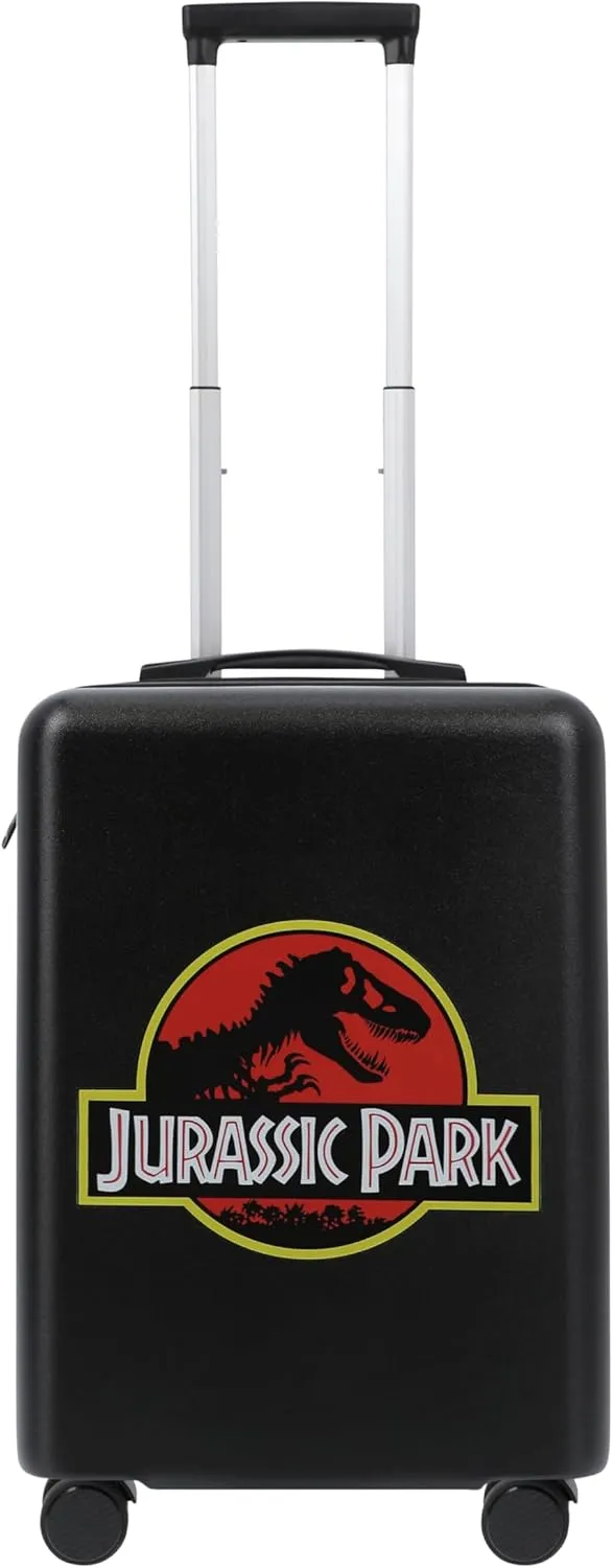 FUL Jurassic Park 22.5 Inch Carry On Luggage, Hardshell Rolling Suitcase with Spinner Wheels, Black