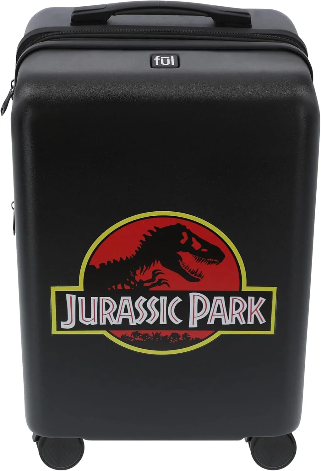 FUL Jurassic Park 22.5 Inch Carry On Luggage, Hardshell Rolling Suitcase with Spinner Wheels, Black