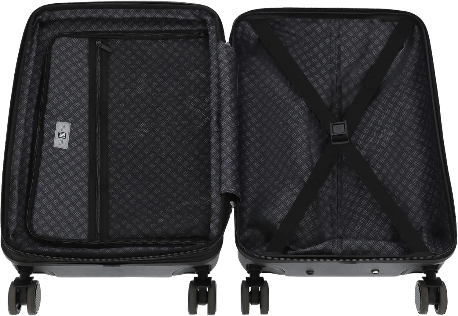 FUL Jurassic Park 22.5 Inch Carry On Luggage, Hardshell Rolling Suitcase with Spinner Wheels, Black
