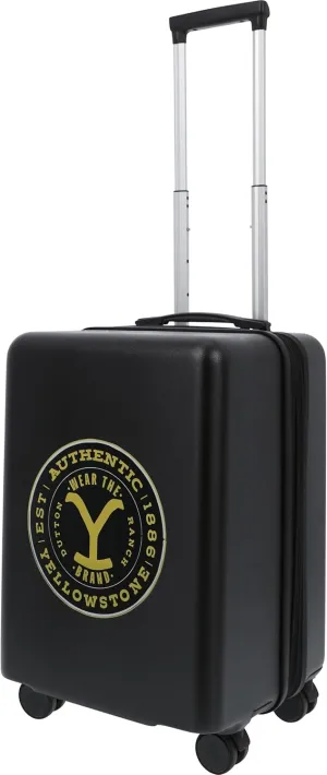 FUL Yellowstone 22.5 Inch Carry On Luggage, Dutton Ranch Hardshell Rolling Suitcase with Spinner Wheels, Black
