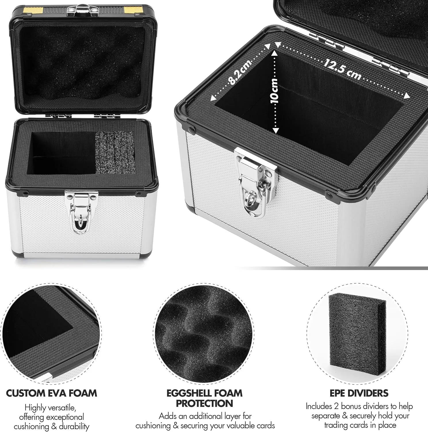 FunGuys Toploader Storage Box, Sports Card Storage Case, Top Loader Card Storage, Top Loader Storage Boxes, Trading Card Case Holds 70  Card, One Touch Card Holder