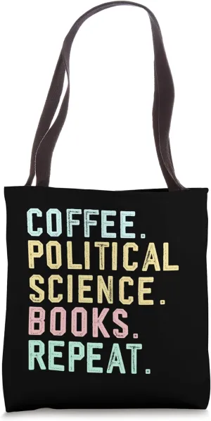 Funny Coffee Dogs Political Science Student Tote Bag