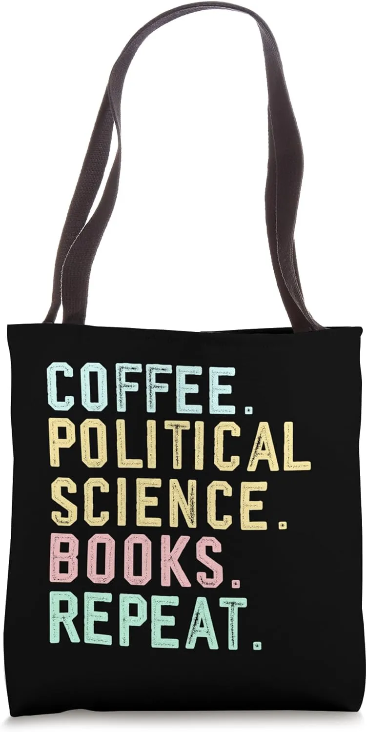 Funny Coffee Dogs Political Science Student Tote Bag