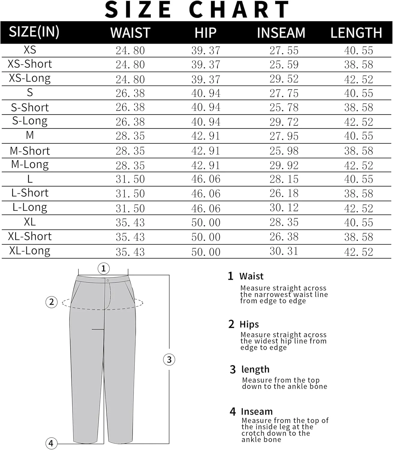 FUNYYZO Wide Leg Pants Women's High Elastic Waisted in The Back Business Work Trousers Long Straight Suit Pants