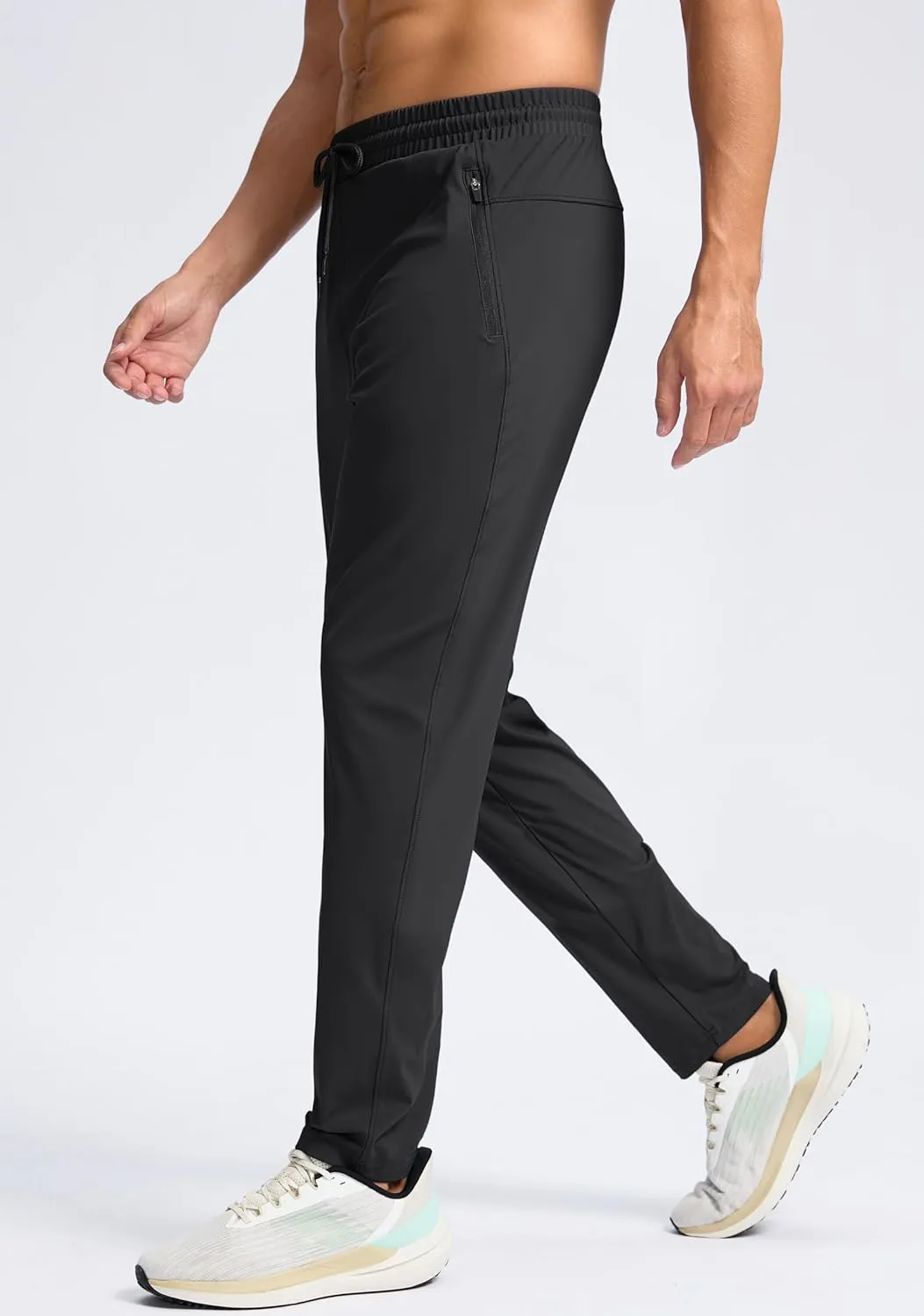 G Gradual Men's 30"/32"/34"/36" Inseam Tall Sweatpants with Zipper Pockets Stretch Long Joggers Athletic Workout Pants Men