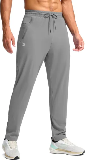 G Gradual Men's 30"/32"/34"/36" Inseam Tall Sweatpants with Zipper Pockets Stretch Long Joggers Athletic Workout Pants Men