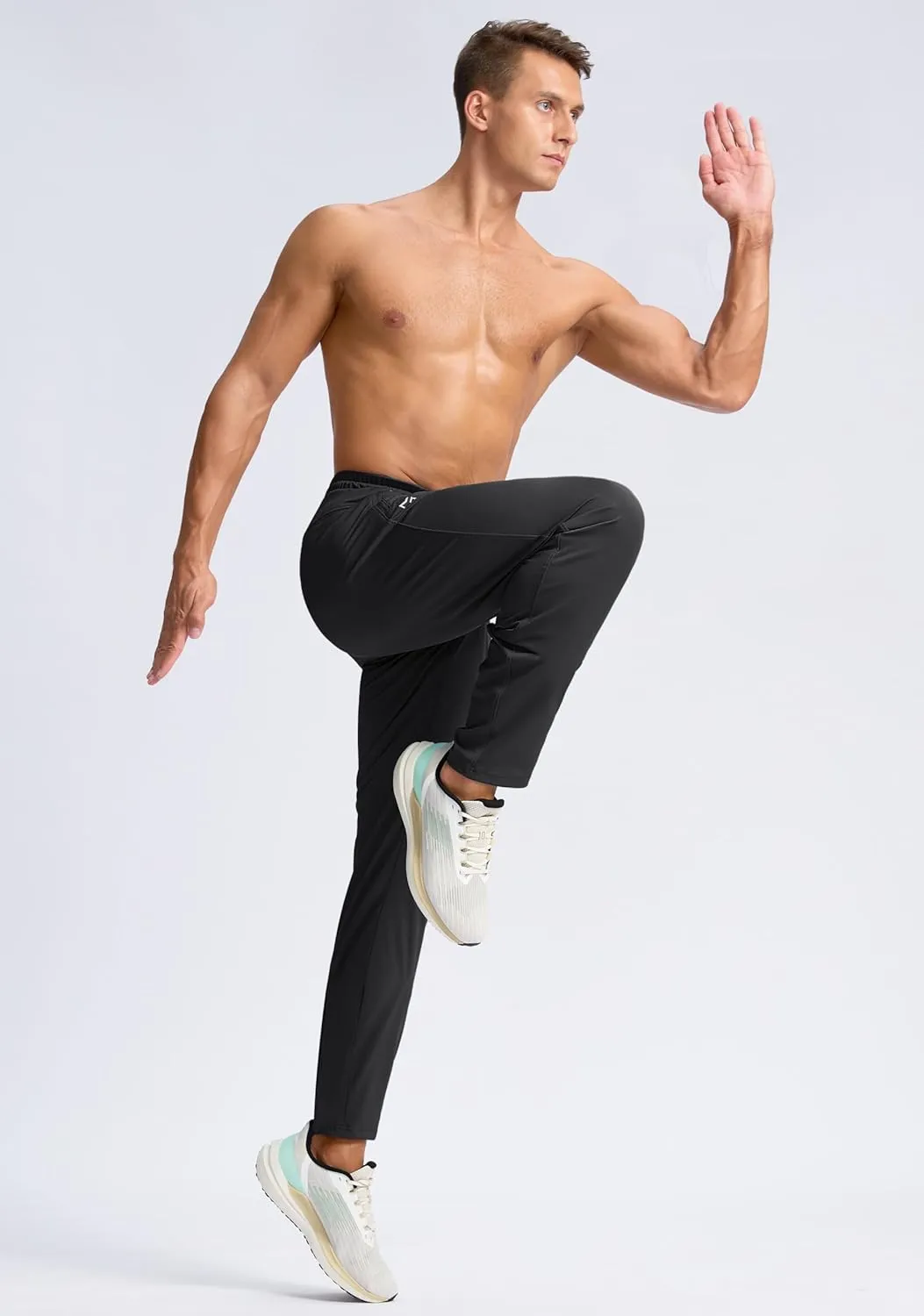 G Gradual Men's 30"/32"/34"/36" Inseam Tall Sweatpants with Zipper Pockets Stretch Long Joggers Athletic Workout Pants Men