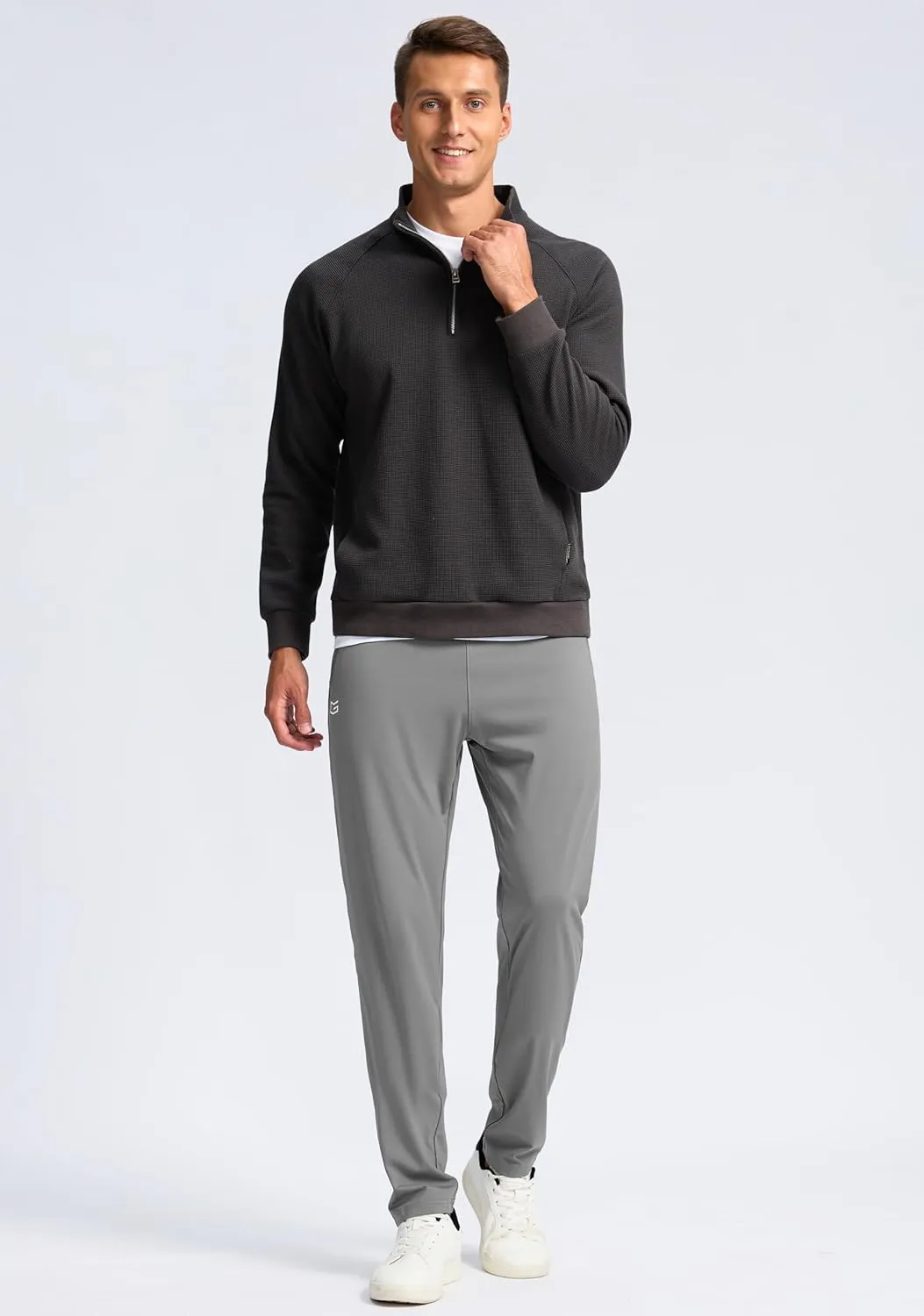 G Gradual Men's 30"/32"/34"/36" Inseam Tall Sweatpants with Zipper Pockets Stretch Long Joggers Athletic Workout Pants Men