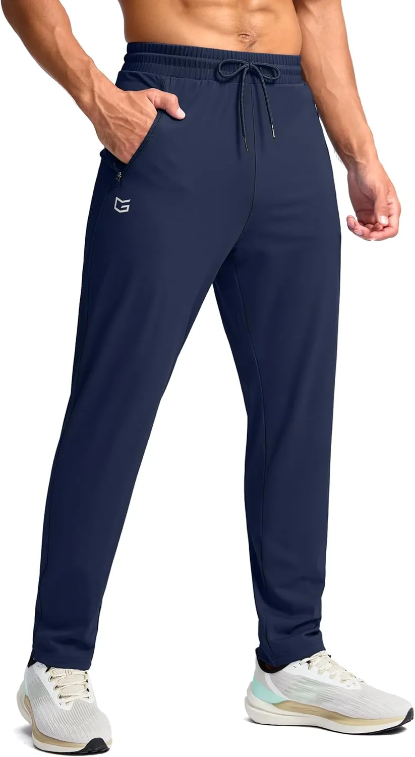G Gradual Men's 30"/32"/34"/36" Inseam Tall Sweatpants with Zipper Pockets Stretch Long Joggers Athletic Workout Pants Men