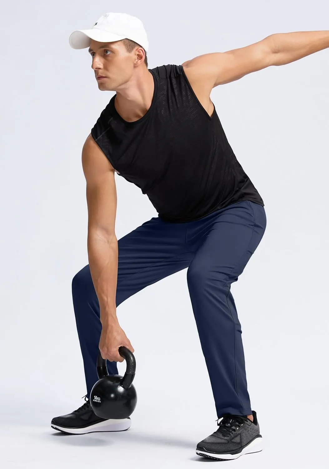 G Gradual Men's 30"/32"/34"/36" Inseam Tall Sweatpants with Zipper Pockets Stretch Long Joggers Athletic Workout Pants Men
