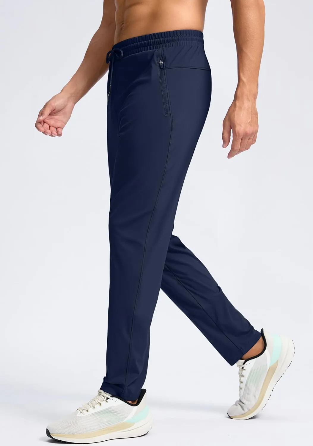 G Gradual Men's 30"/32"/34"/36" Inseam Tall Sweatpants with Zipper Pockets Stretch Long Joggers Athletic Workout Pants Men