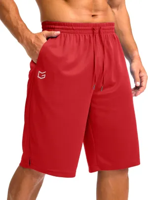 G Gradual Men's Athletic Shorts with Pockets 11" Long Basketball Shorts Lightweight Quick Dry Gym Workout Shorts for Men