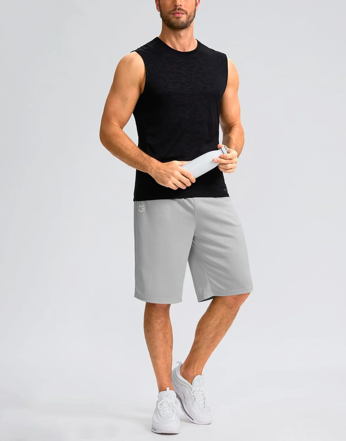 G Gradual Men's Athletic Shorts with Pockets 11" Long Basketball Shorts Lightweight Quick Dry Gym Workout Shorts for Men