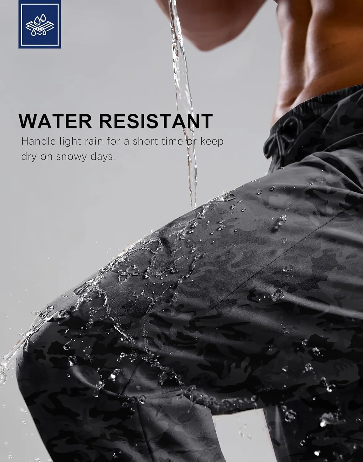 G Gradual Men's Fleece Joggers with Zipper Pockets Winter Warm Pants Water Resistant Athletic Workout Gym Sweatpants for Men