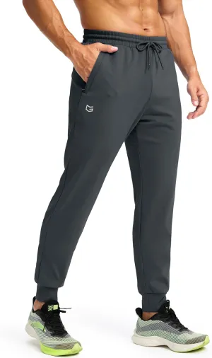 G Gradual Men's Fleece Joggers with Zipper Pockets Winter Warm Pants Water Resistant Athletic Workout Gym Sweatpants for Men