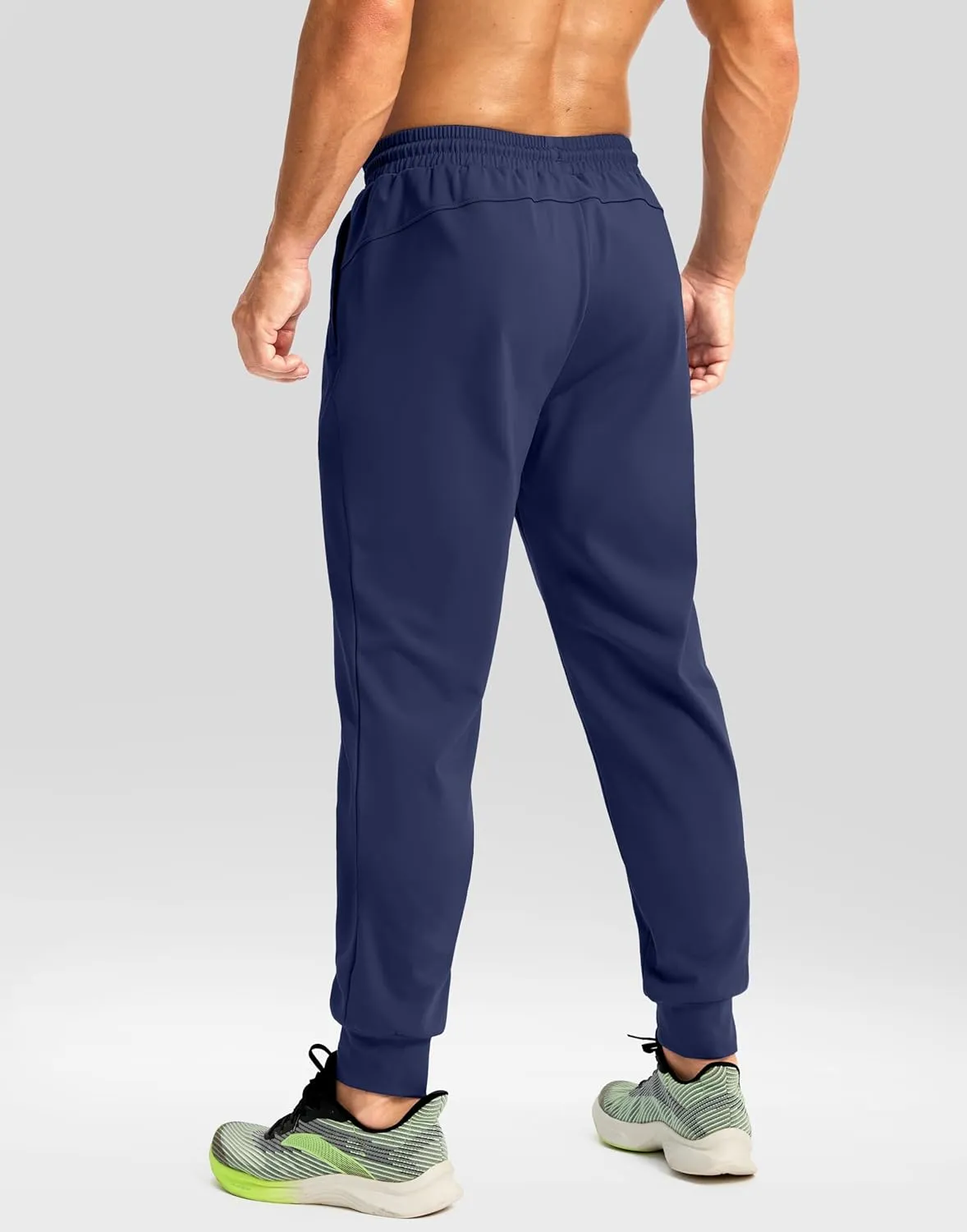 G Gradual Men's Fleece Joggers with Zipper Pockets Winter Warm Pants Water Resistant Athletic Workout Gym Sweatpants for Men