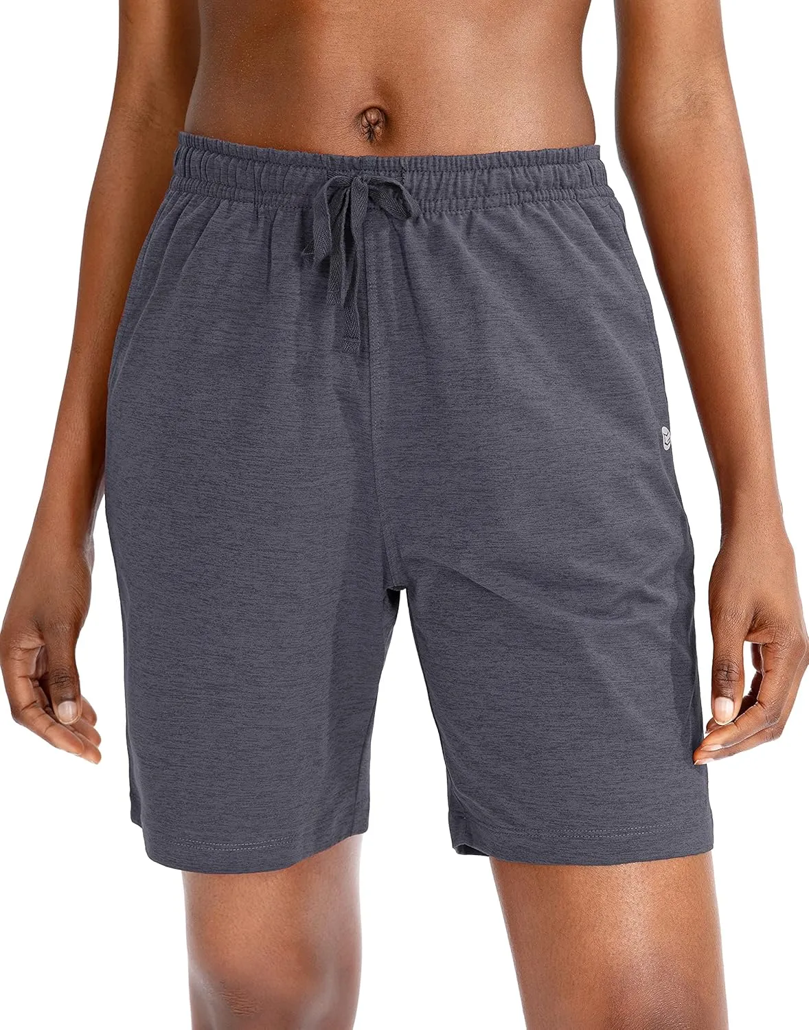 G Gradual Women's Bermuda Shorts Jersey Shorts with Deep Pockets 7" Long Shorts for Women Lounge Walking Athletic
