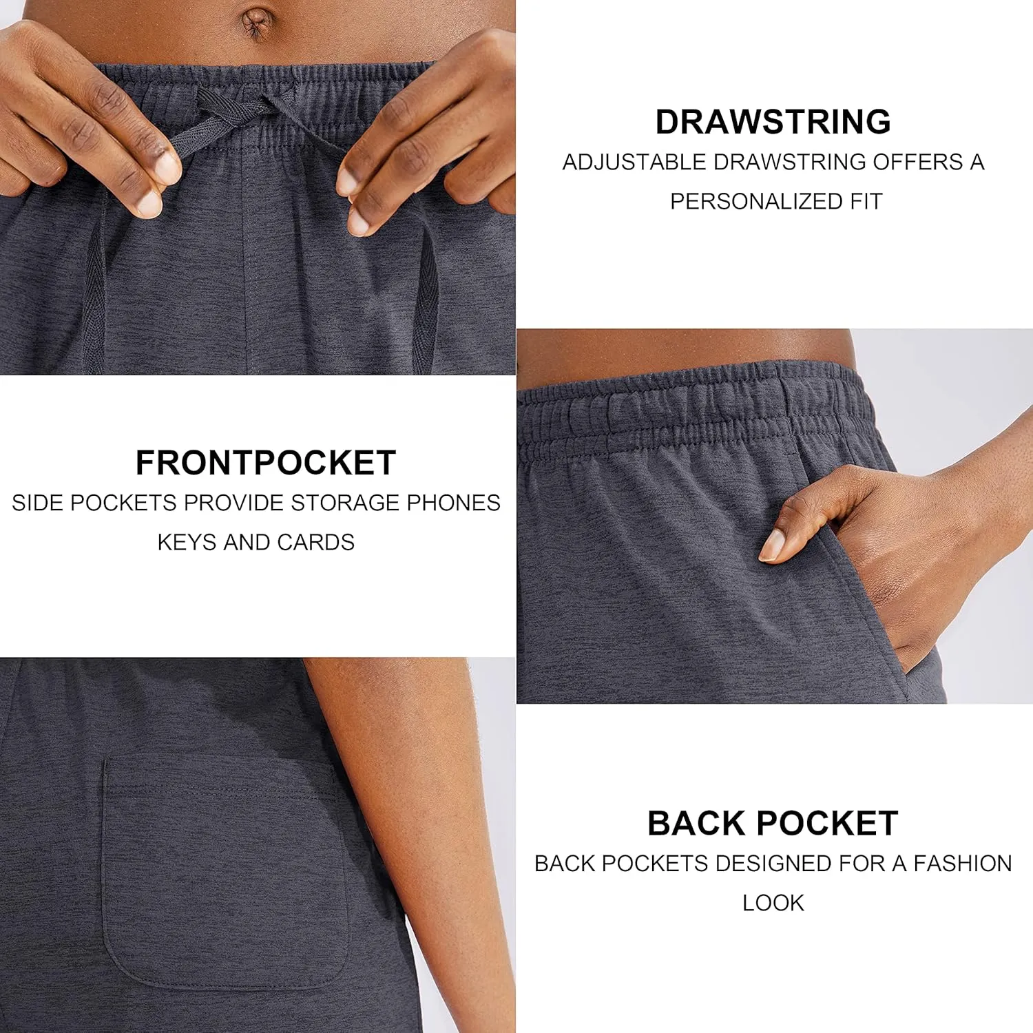 G Gradual Women's Bermuda Shorts Jersey Shorts with Deep Pockets 7" Long Shorts for Women Lounge Walking Athletic