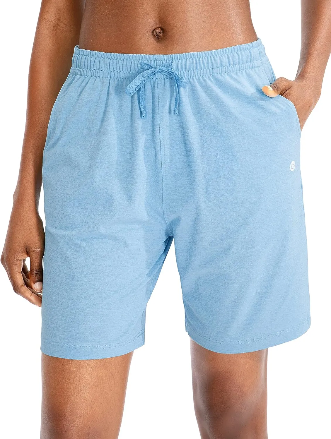 G Gradual Women's Bermuda Shorts Jersey Shorts with Deep Pockets 7" Long Shorts for Women Lounge Walking Athletic