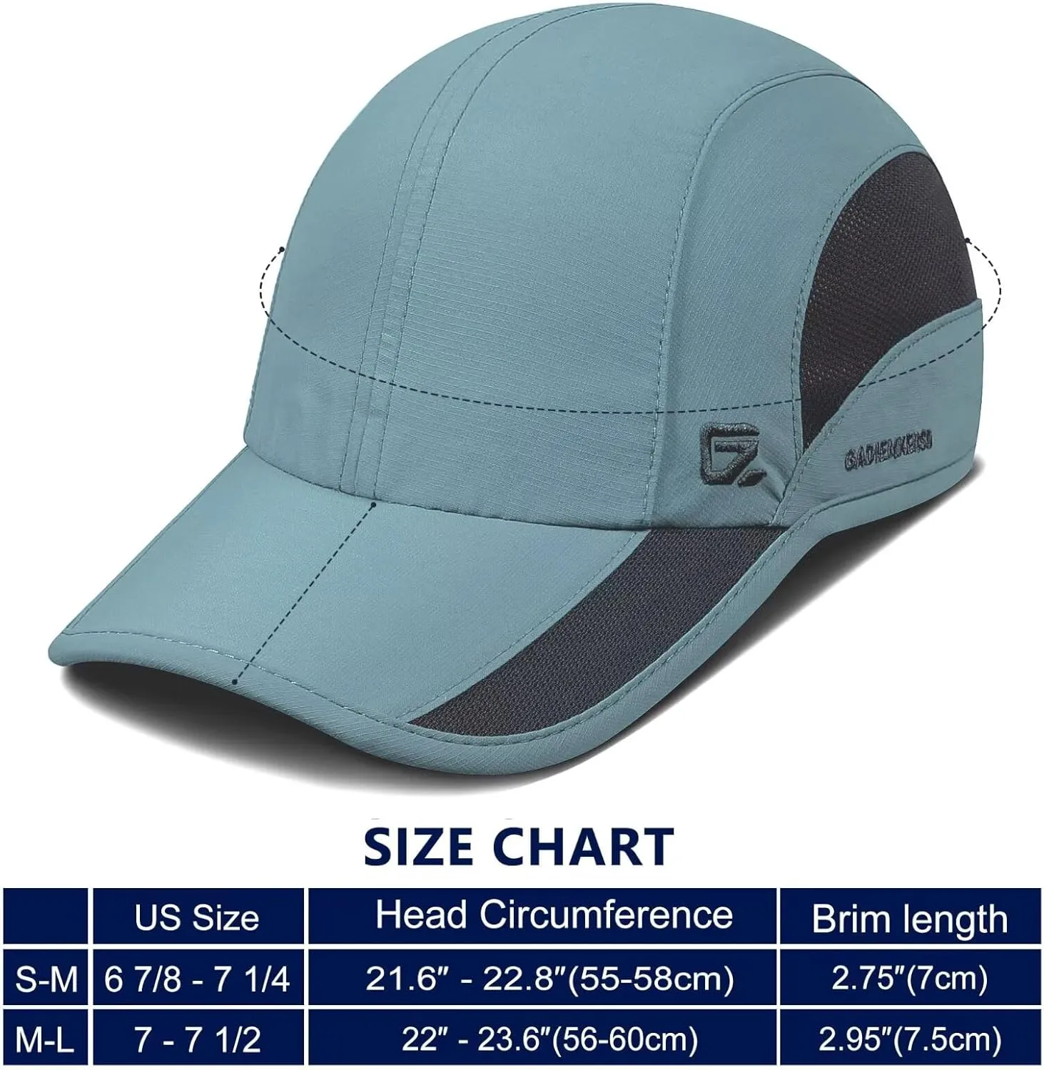 GADIEMKENSD Quick Dry Run Hat Cooling Breathable Mesh