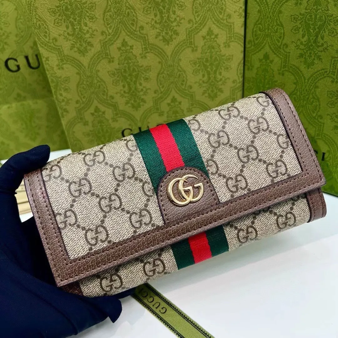 GC614 Ophidia GG Chain Wallet / 7.5"W x 4"H x 1.5"D