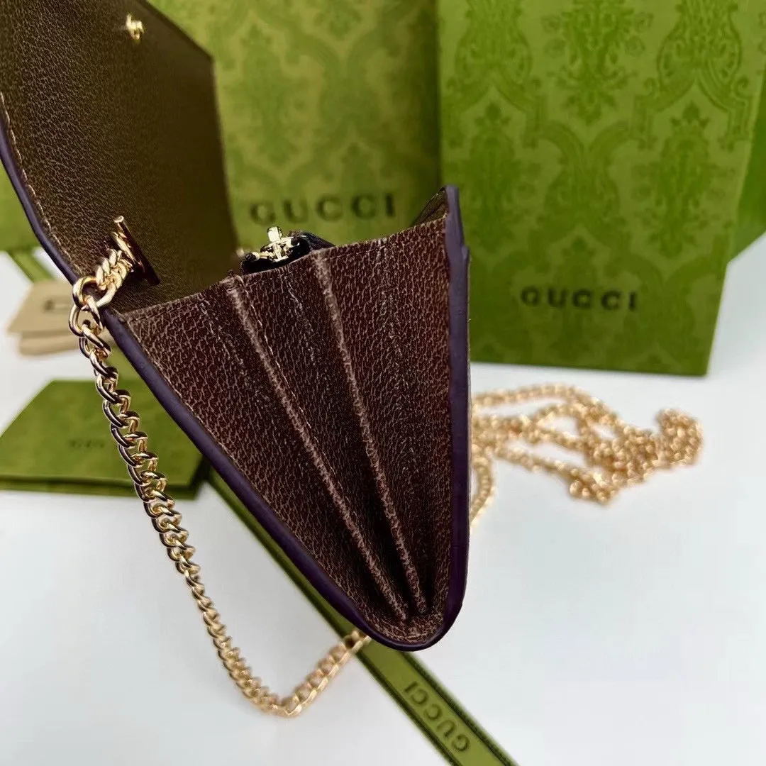 GC614 Ophidia GG Chain Wallet / 7.5"W x 4"H x 1.5"D