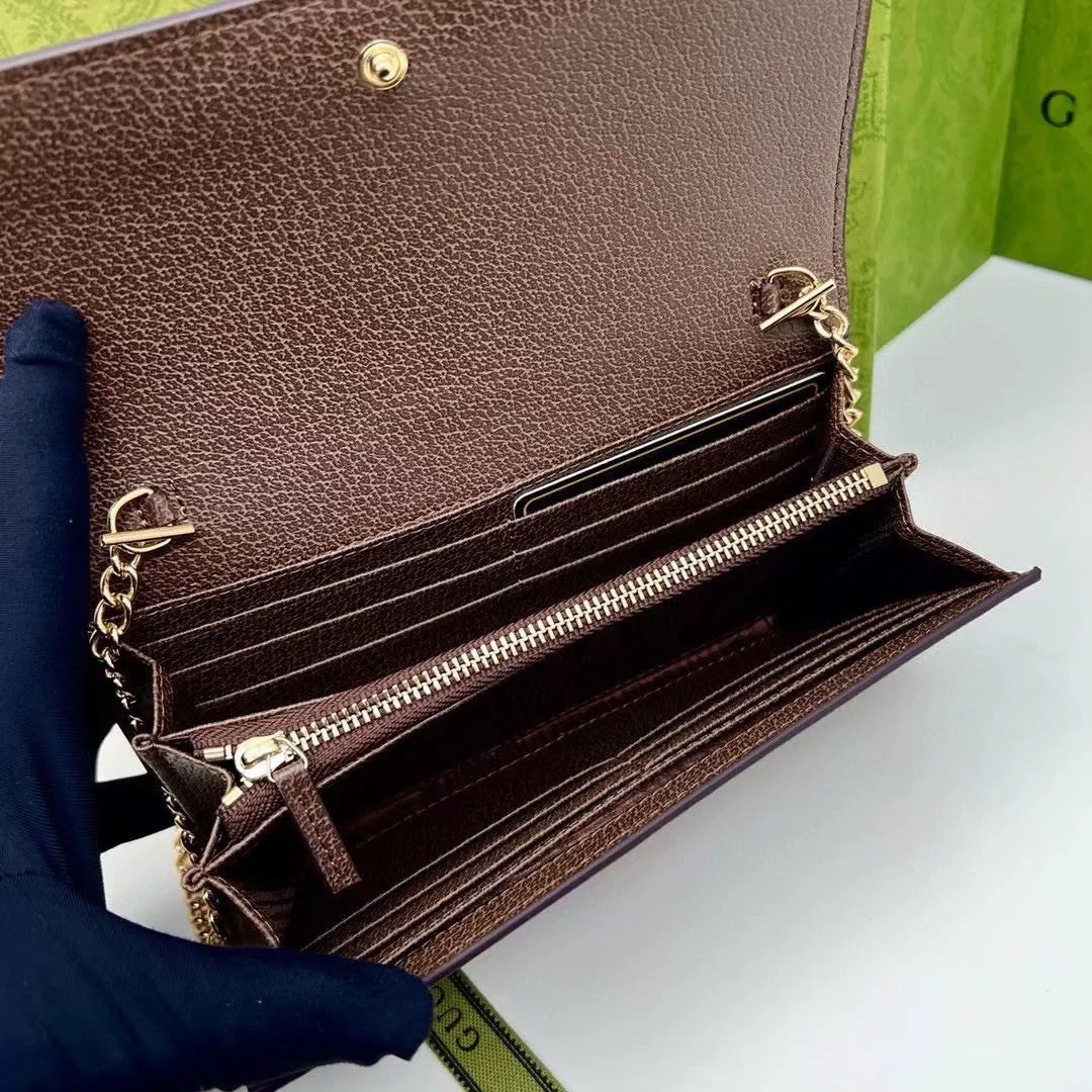GC614 Ophidia GG Chain Wallet / 7.5"W x 4"H x 1.5"D