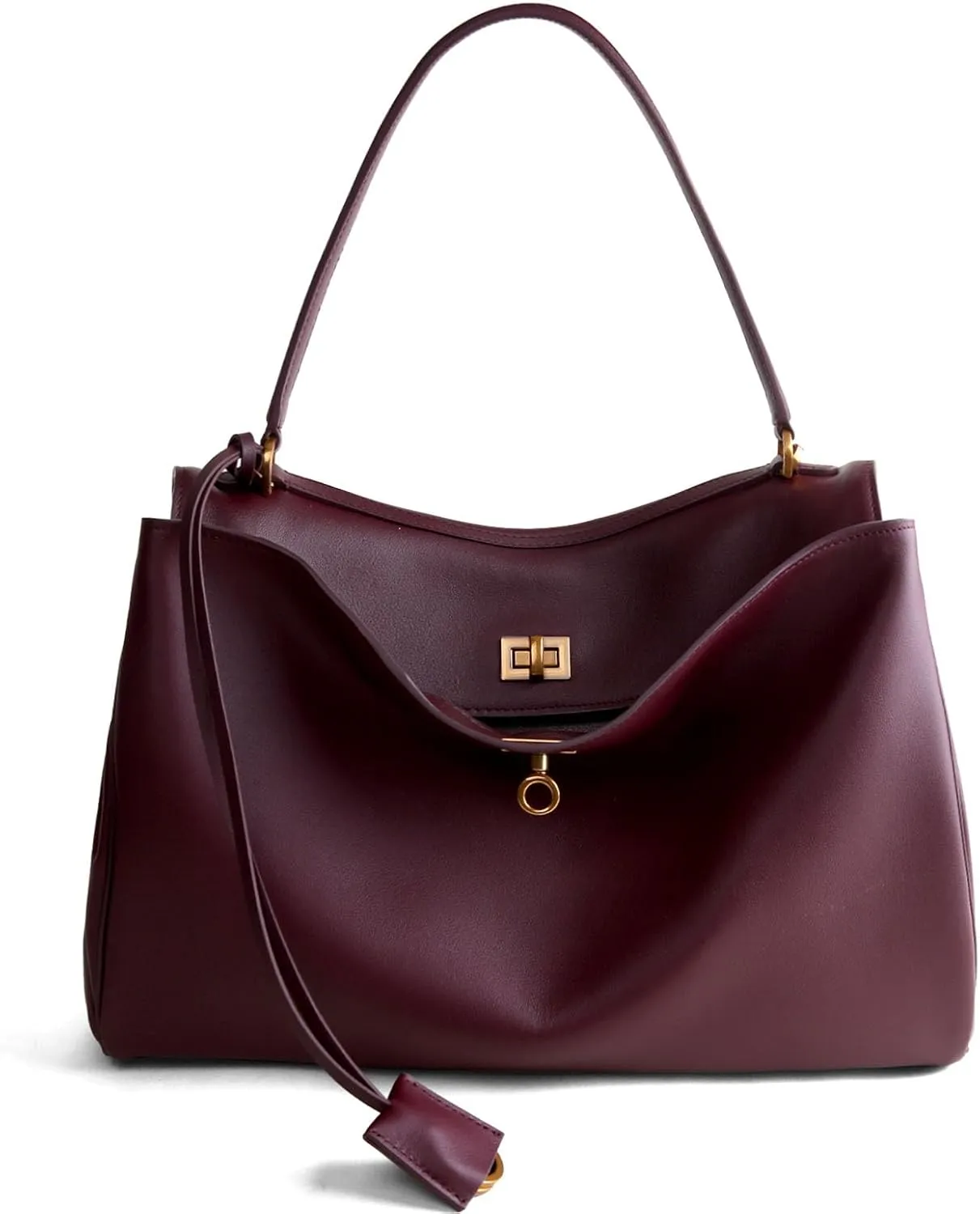 Genuine Leather Tote Bag for Women: Soft Leather Shoulder Handbags for Ladies - Large Satchel Purse for Travel Work
