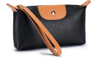 Genuine Leather Wristlet Clutch Wallet Purses for Women Evening Bag Small Phone Purses with Card Slots
