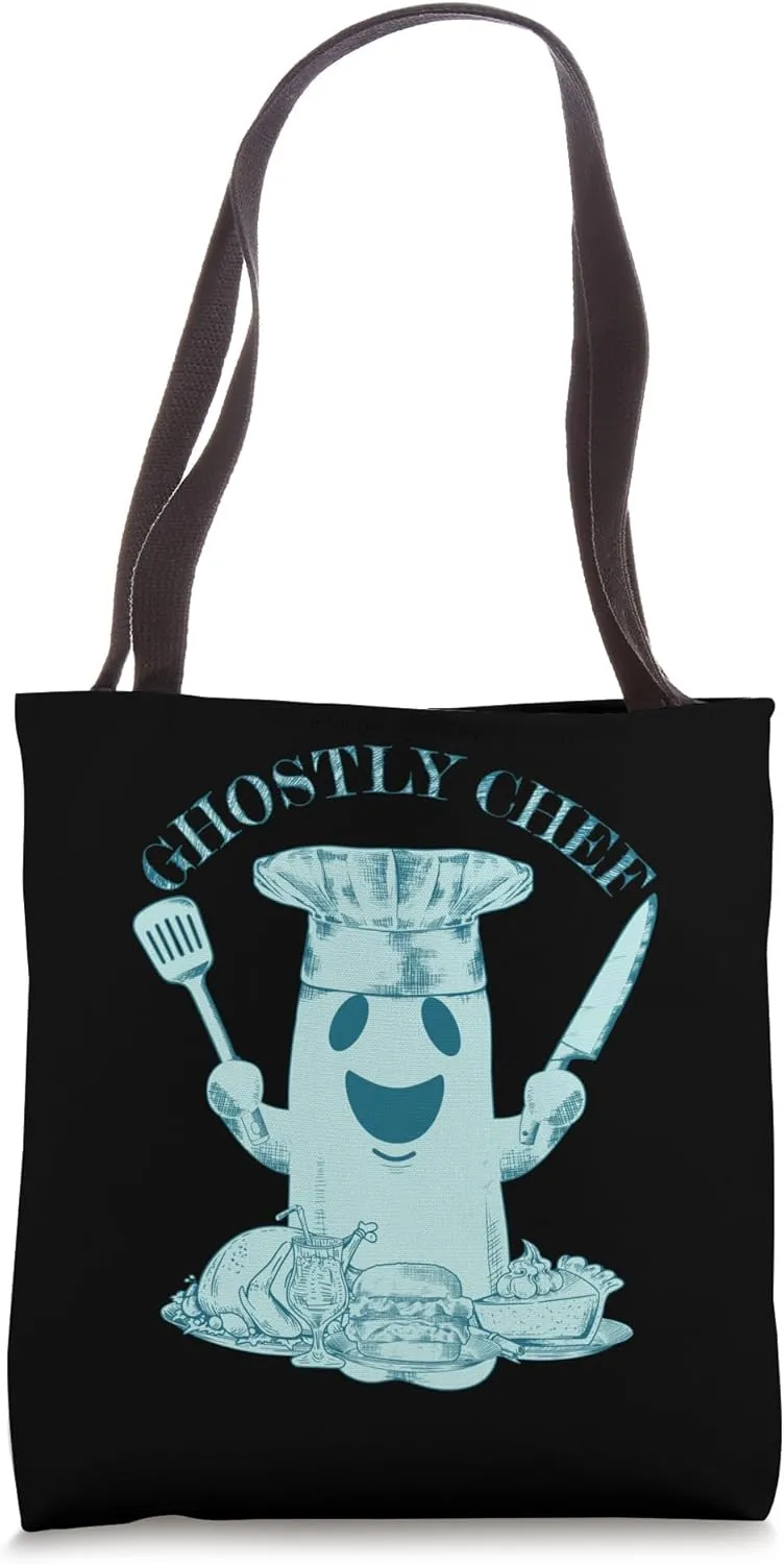 Ghost Chef Funny Halloween Cooks Culinary Student Chef Tote Bag