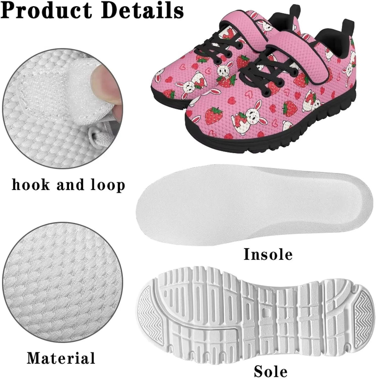 Girls Running Sports Shoes Breathable Kids Athletic Causal Shoes for Daily Wear