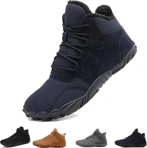 Glacia Barefoot Shoes Winter for Women Men, Wide Toe Box Minimalist Waterproof Hiking Warm Snow Boots Sneakers