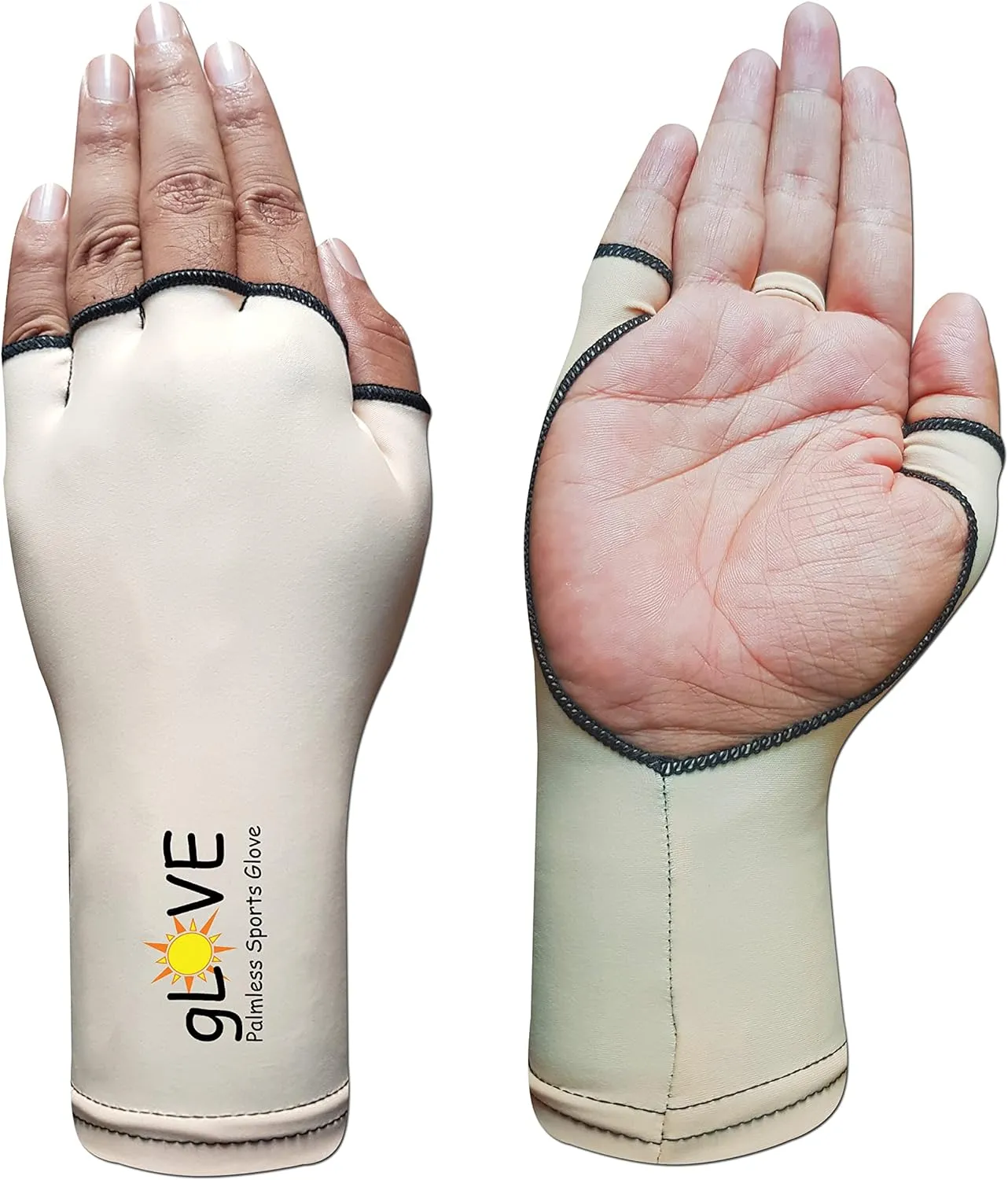 gLOVE Palmless Sleeve Sports UPF 50  98% UV Block Tennis, Golf, Fishing, Outdoor Sports Open Palm Sun Protection for Hands