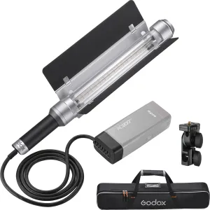 Godox AD-S200 Stick Flash Head 200W 5800K for AD200, AD200Pro and AD200Pro II Pocket Flashes with Barn Door, AD-E2 Flash Holder Metal Bracket and Carry Bag