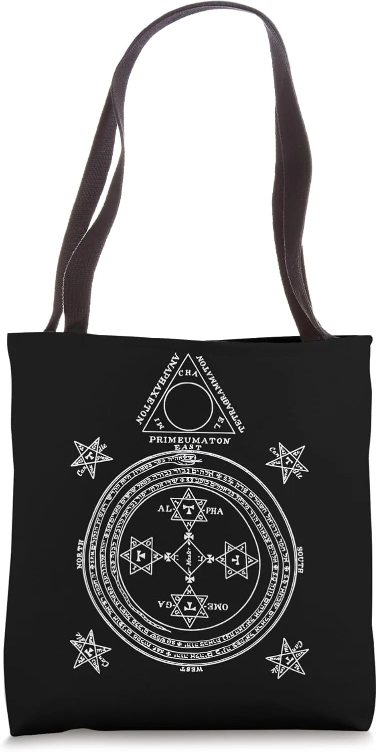 Goetia Grimoire Ceremonial Magick Circle Mystic Tote Bag