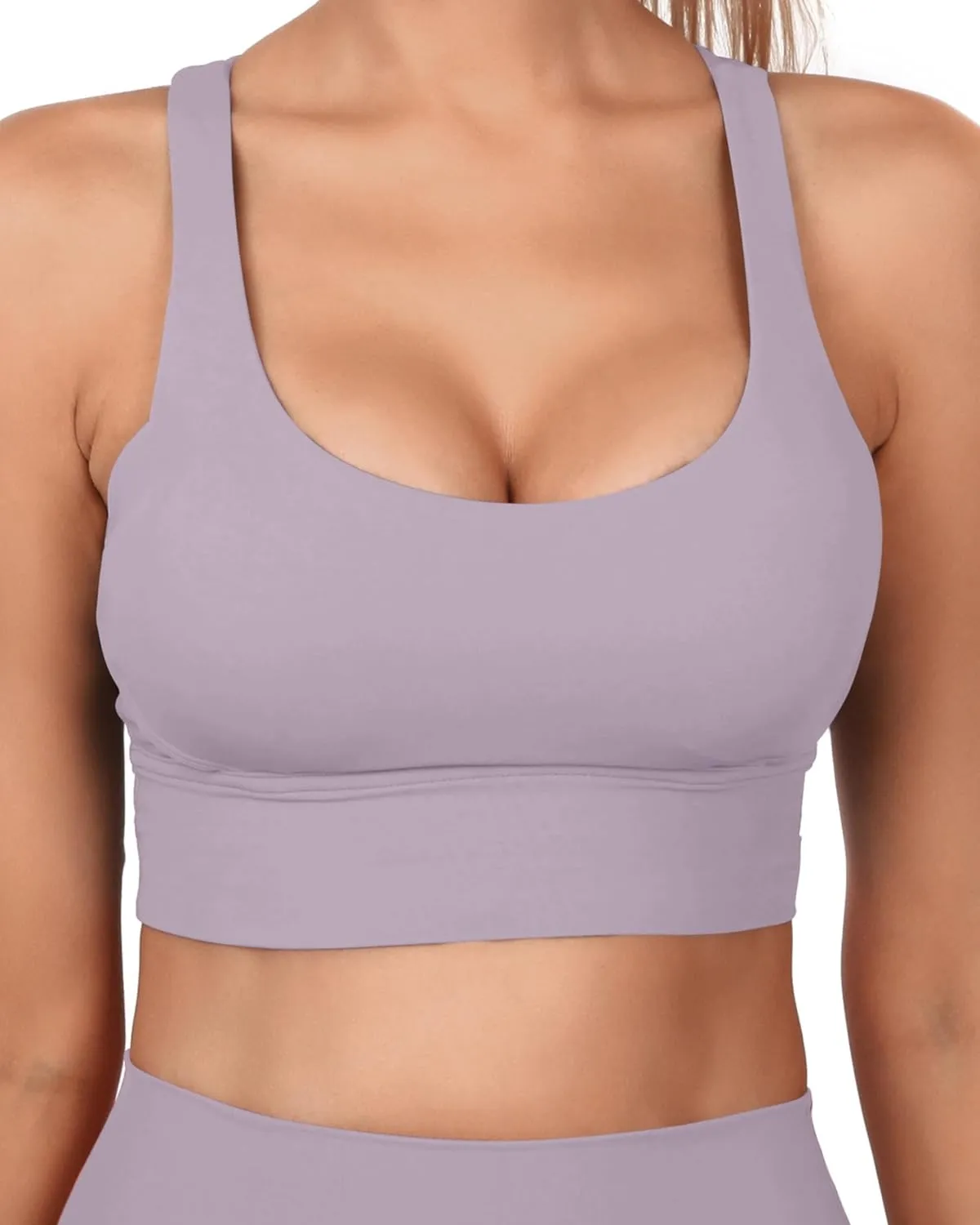 Grace Form Strappy Sports Bra for Women Padded Push Up Sports Bra Athletic Running Sports Bra Workout Bra Yoga Bra