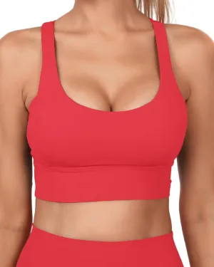 Grace Form Strappy Sports Bra for Women Padded Push Up Sports Bra Athletic Running Sports Bra Workout Bra Yoga Bra