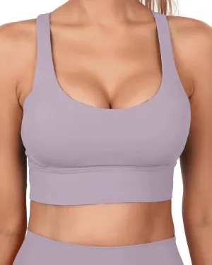 Grace Form Strappy Sports Bra for Women Padded Push Up Sports Bra Athletic Running Sports Bra Workout Bra Yoga Bra