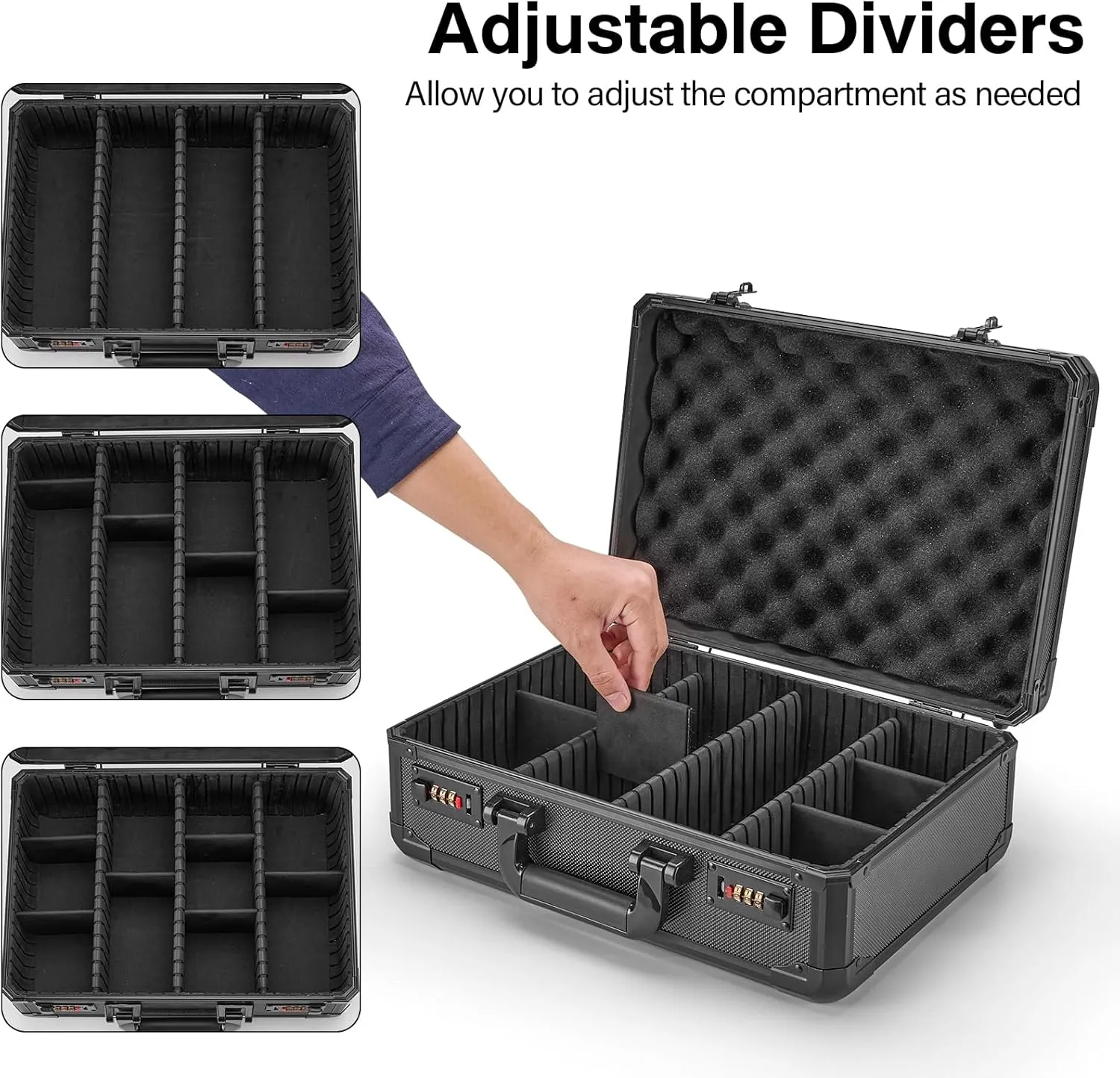 Graded Coin Storage Box - Fits NGC and PCGS Coin Slabs | Holds Over 60 Top Loaders, Coin Display Case, Coin Box, Coin Collection Storage -Black, Medium