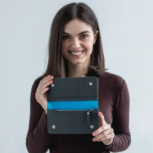 Gray\Blue double face leather