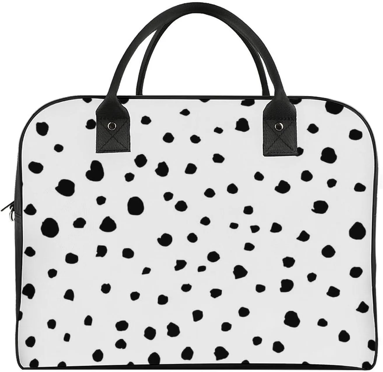 Green Boston Terrier Dogs Fashionable Large Capacity Travel Handbag Unisex