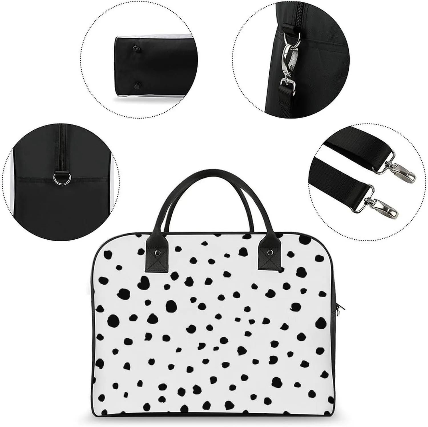 Green Boston Terrier Dogs Fashionable Large Capacity Travel Handbag Unisex