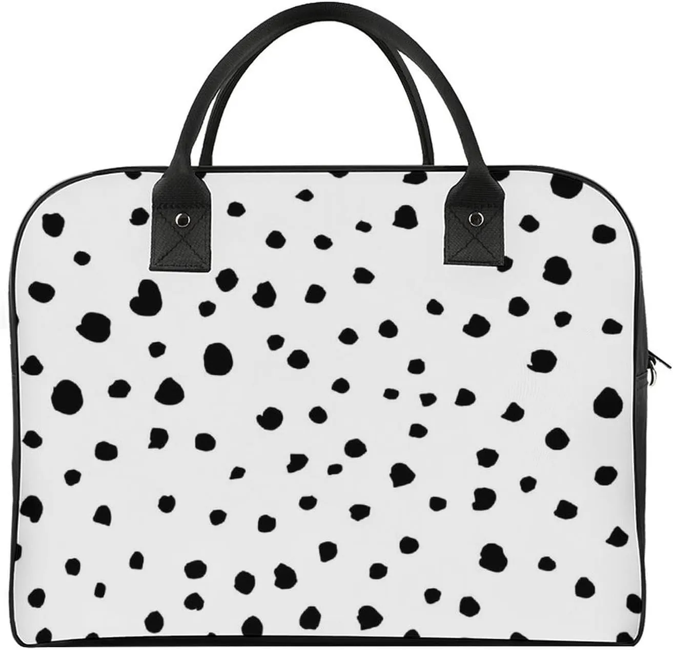 Green Boston Terrier Dogs Fashionable Large Capacity Travel Handbag Unisex
