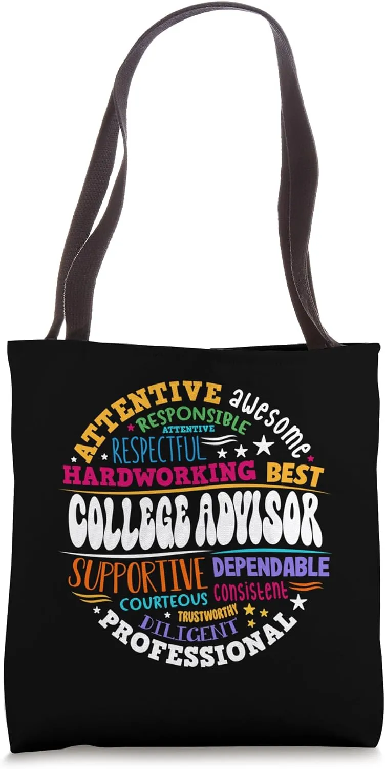 Groovy College Advisor Appreciation Week Back to School Tote Bag