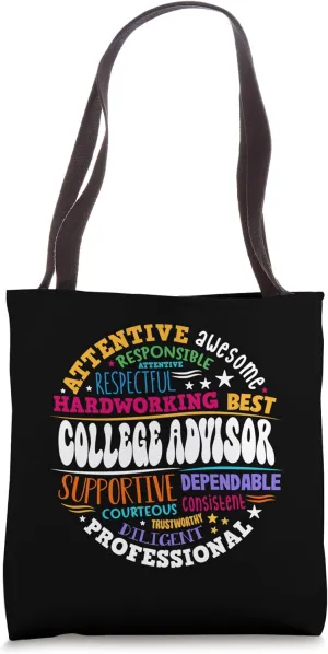 Groovy College Advisor Appreciation Week Back to School Tote Bag