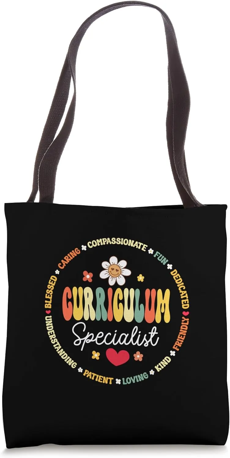 Groovy Curriculum Specialist Appreciation Back to School Tote Bag