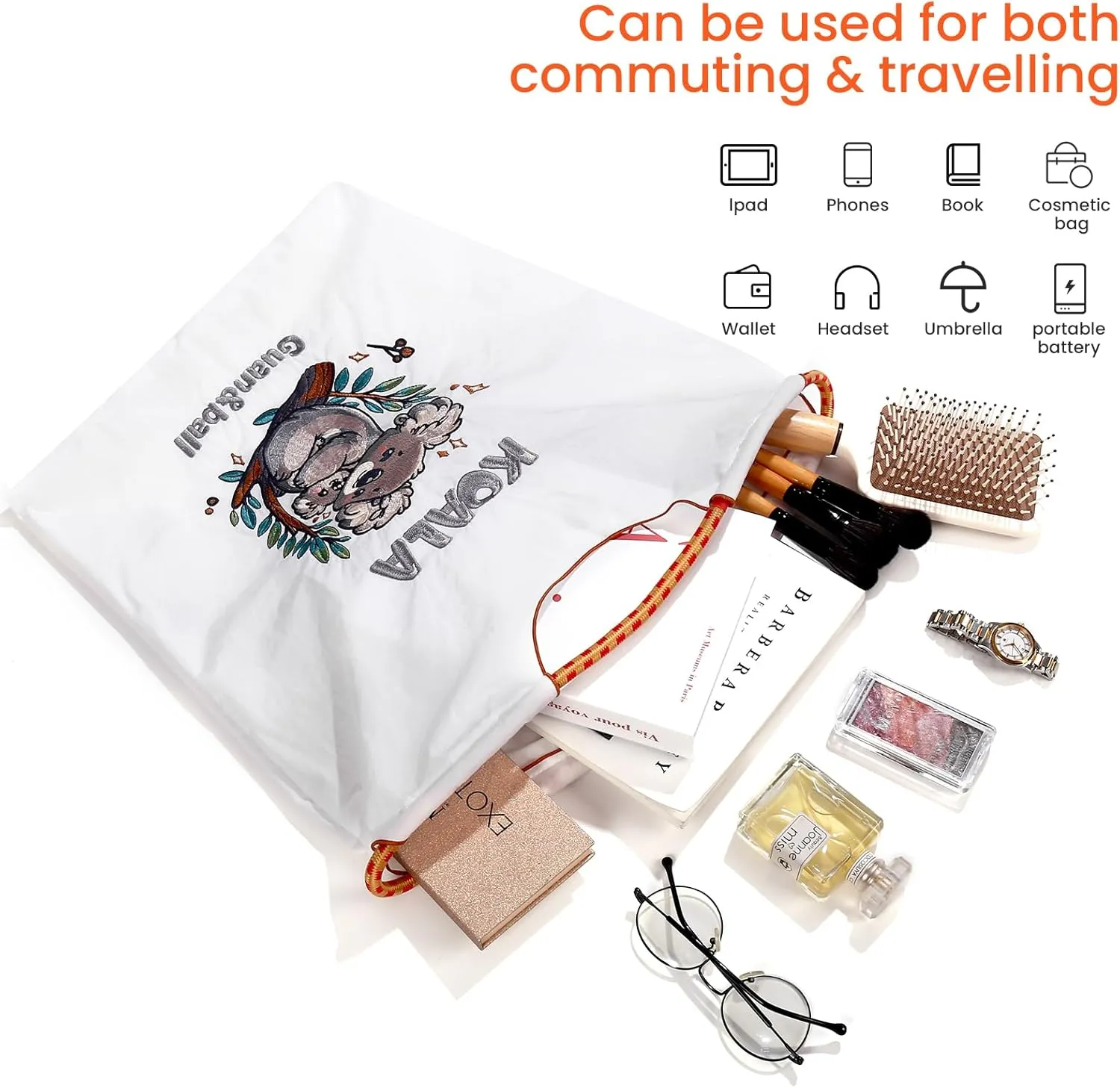 Guan&Ball Tote Bag for Women, Foldable Tote Bag With Large Shoulder strap Bag Handle Handbag for Travel, Work