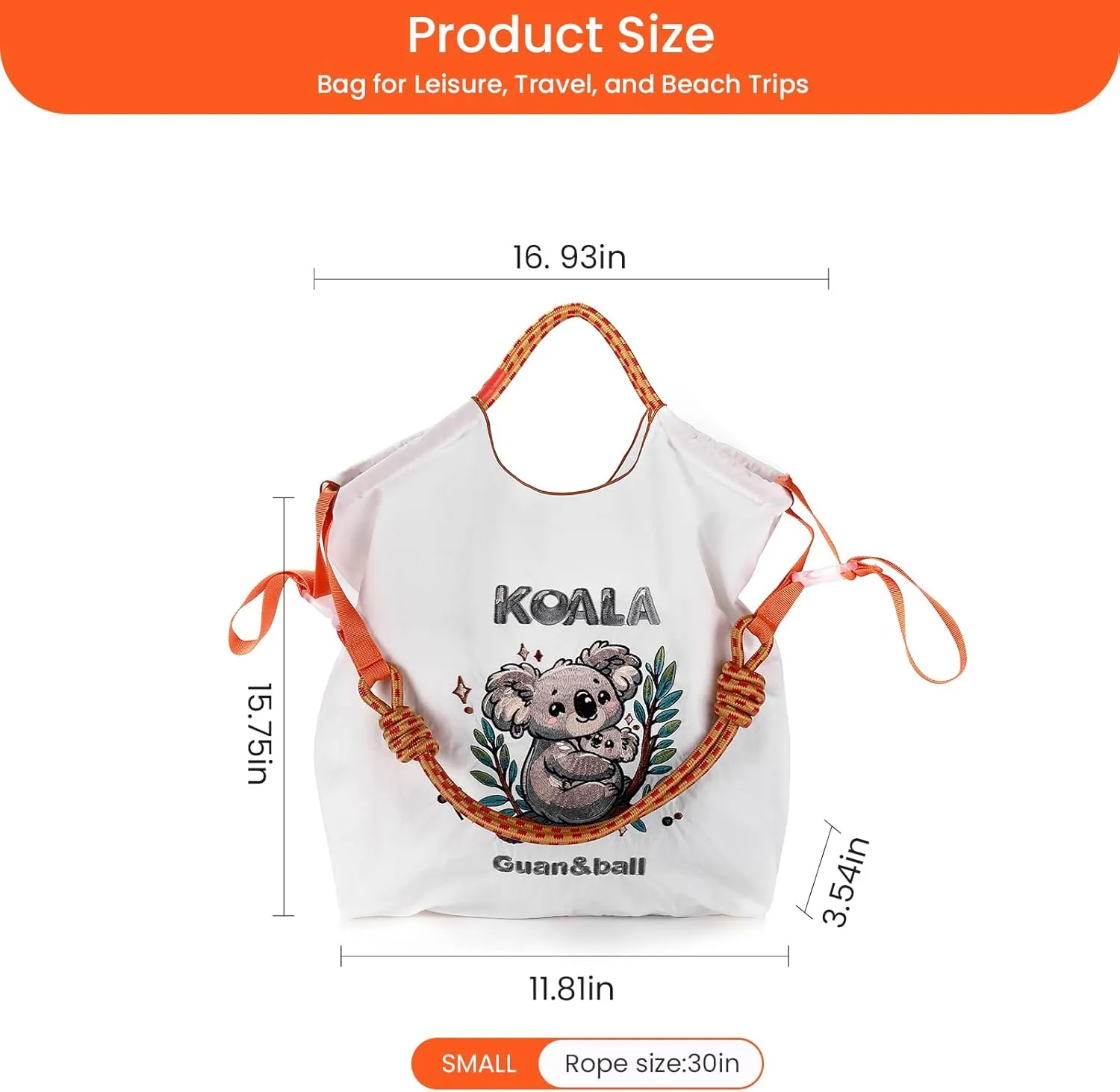 Guan&Ball Tote Bag for Women, Foldable Tote Bag With Large Shoulder strap Bag Handle Handbag for Travel, Work